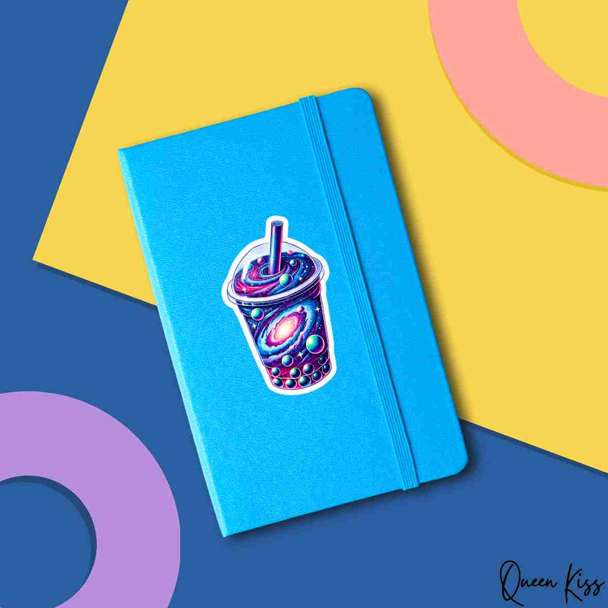 Cute Galaxy Bubble Boba Sticker, Waterproof Glossy Sticker, Vinyl Sticker, Laptop Phone Notebook Mug Sticker -- Boba Lover