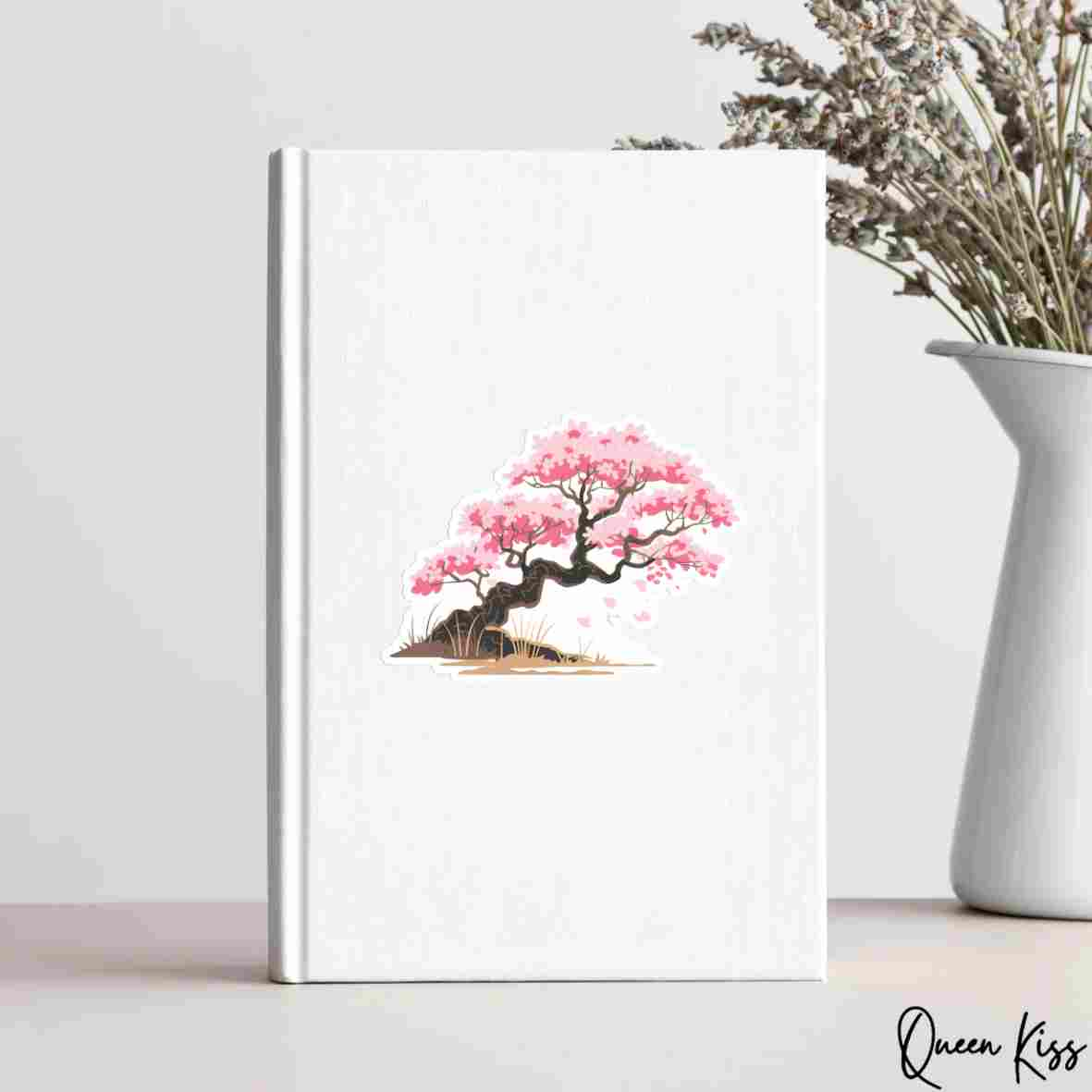 Cute Sakura Sticker, Waterproof Glossy Sticker, Vinyl Sticker, Laptop Phone Notebook Mug Sticker -- Journey to Japan