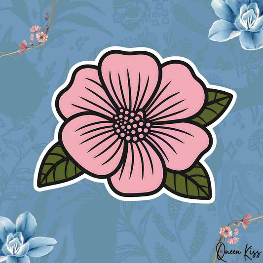 Cute Flower of art Sticker, Waterproof Glossy Sticker, Vinyl Sticker, Laptop Phone Notebook Mug Sticker -- Flower of Art