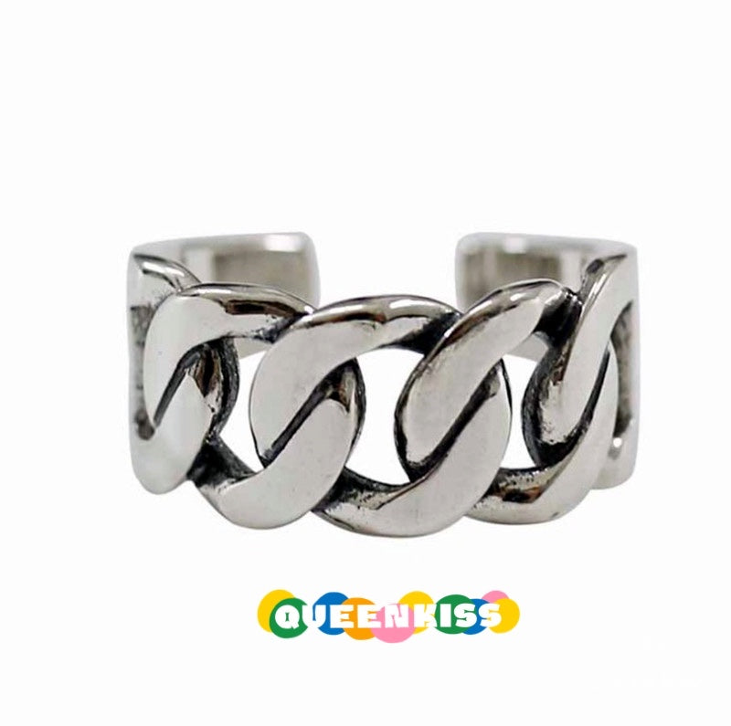 Cool Quirky Adjustable X Silver Ring --  See You Again