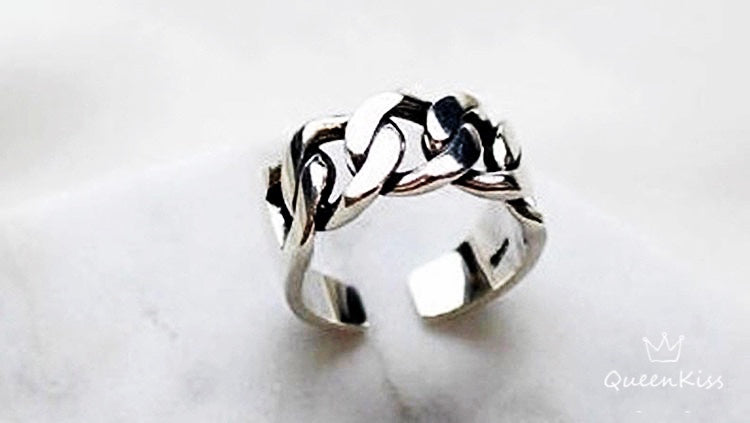 Cool Quirky Adjustable X Silver Ring --  See You Again