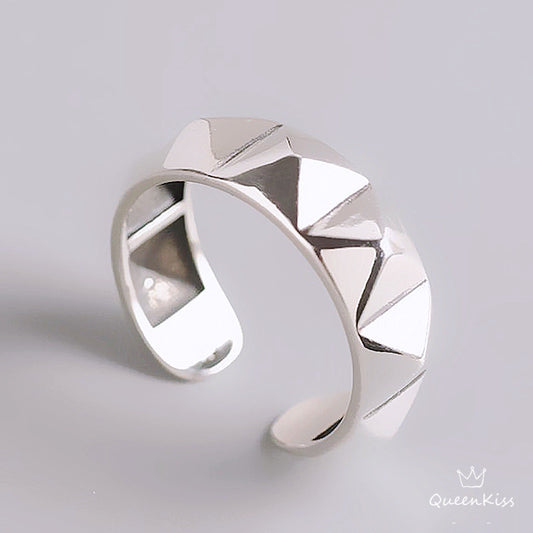 Cool Quirky Adjustable Silver Ring --  Words