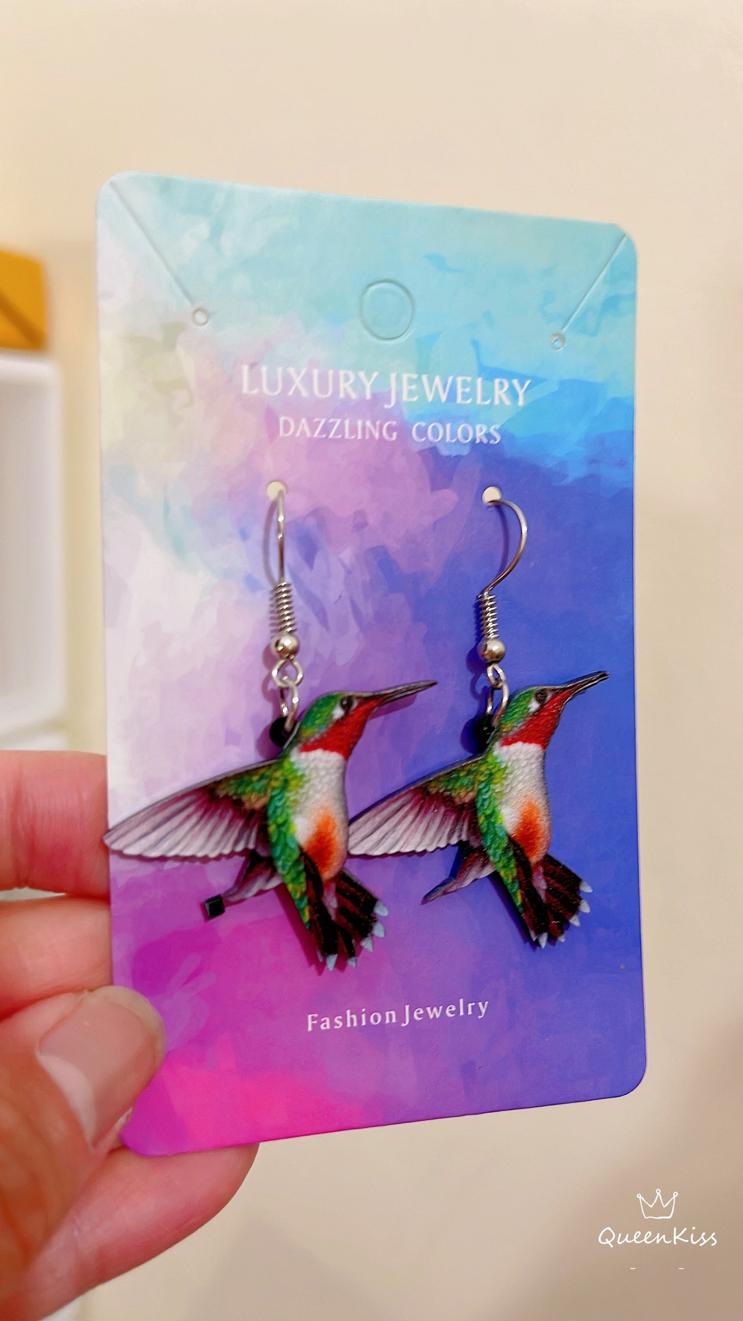 Super Light Acrylic Cute Bird Earrings -- Three Thousand Times