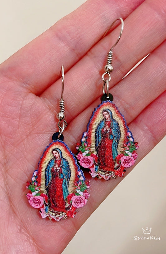 Super Light Acrylic Saint Mary Earrings - Halleluyah!!