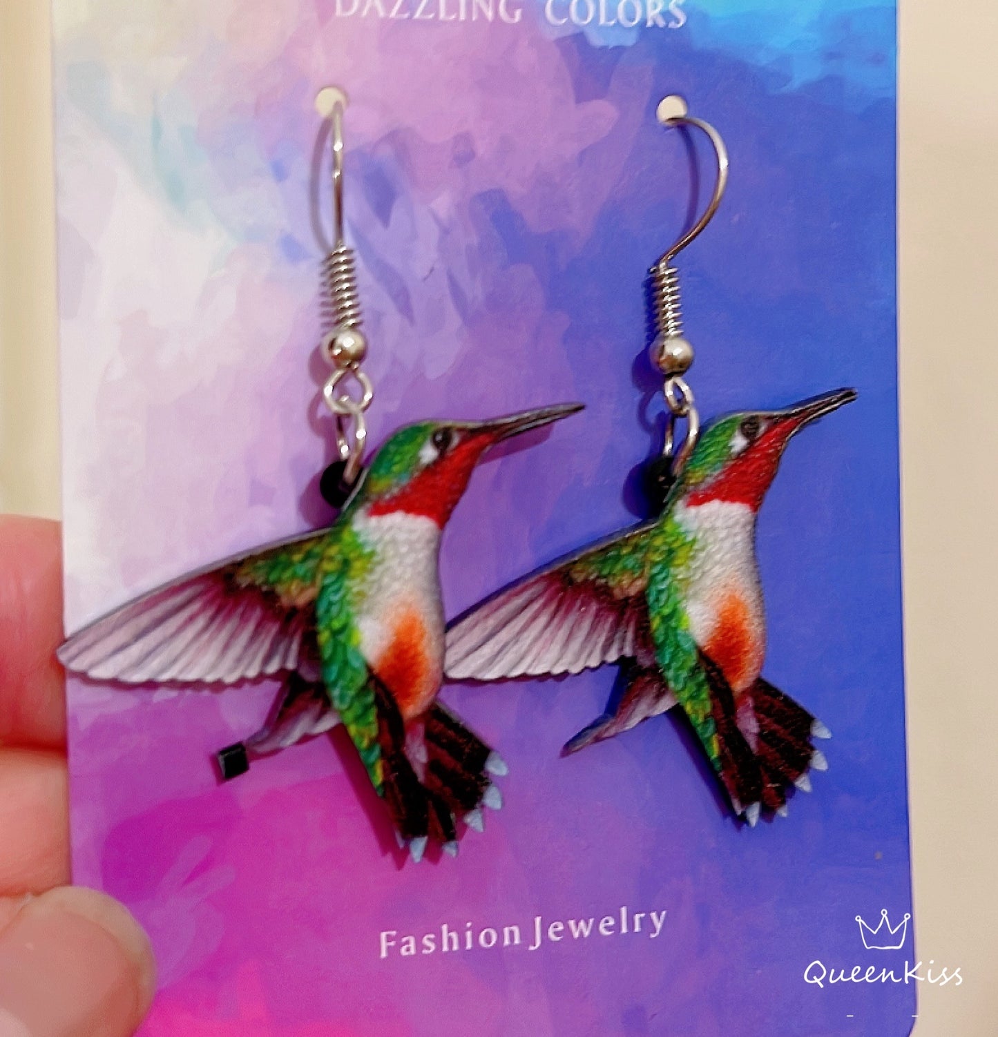 Super Light Acrylic Cute Bird Earrings -- Three Thousand Times