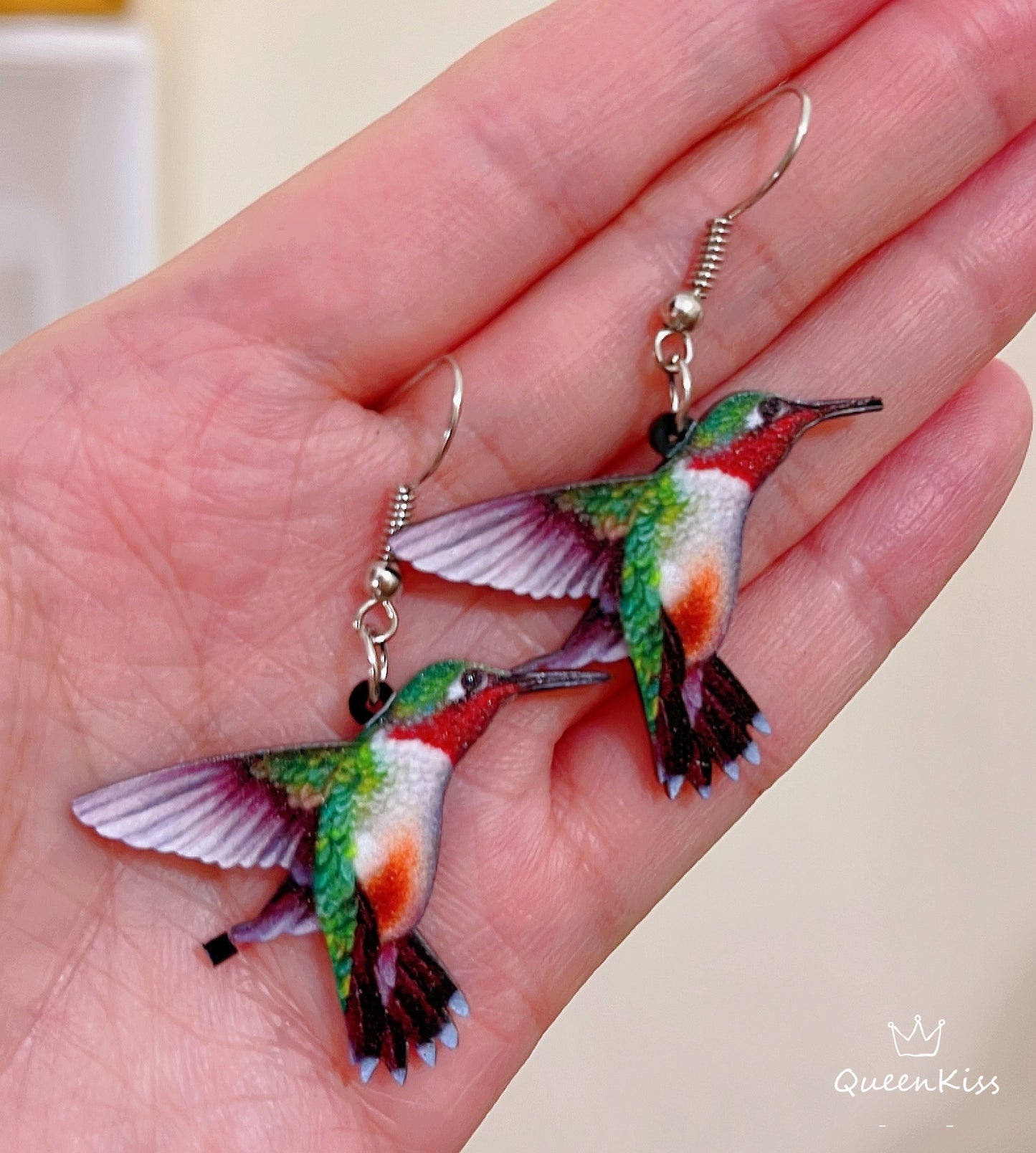 Super Light Acrylic Cute Bird Earrings -- Three Thousand Times