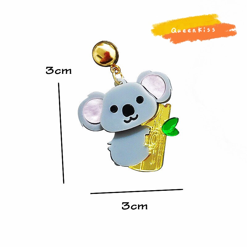 Cute Koala on the Tree Grey Earrings - Aussie Babie!!