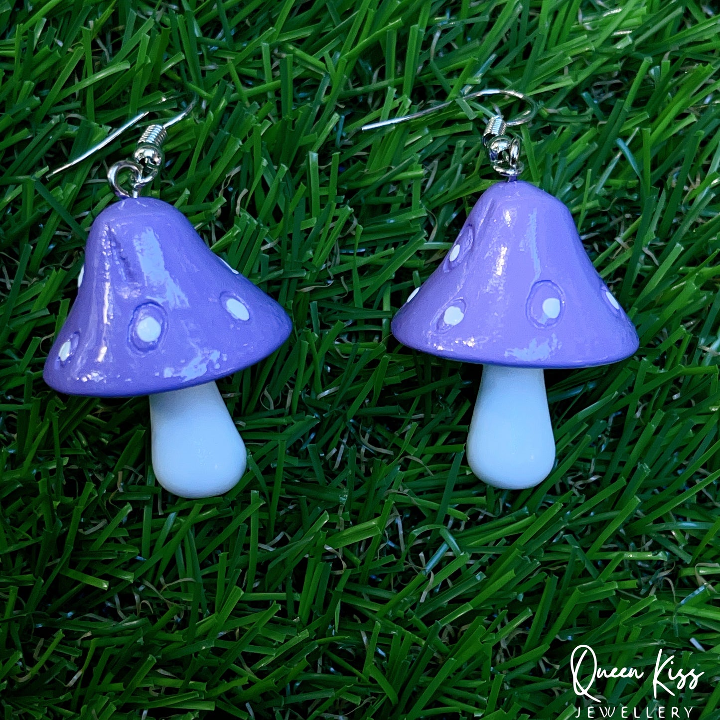 Super Light Cute Red Pink Green Yellow Purple Mushroom Earrings - Love Recipes!!