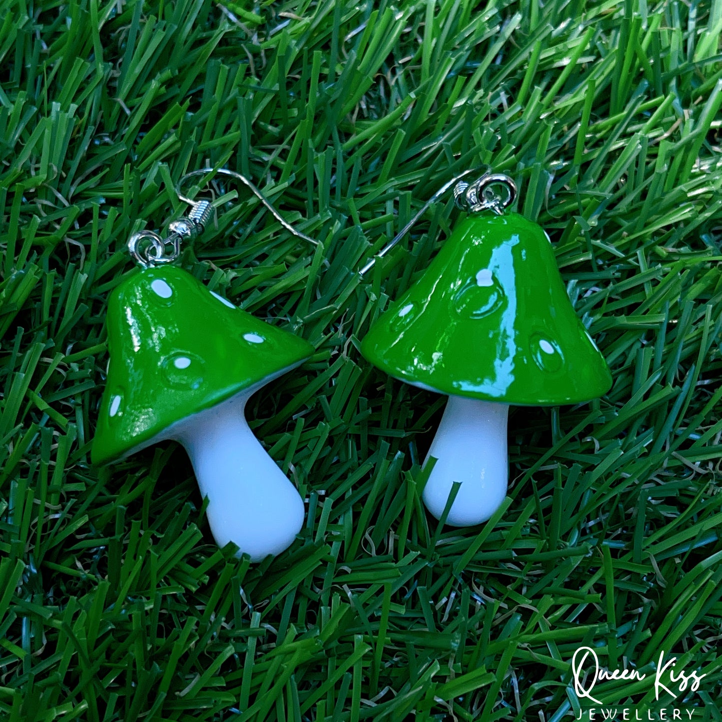 Super Light Cute Red Pink Green Yellow Purple Mushroom Earrings - Love Recipes!!