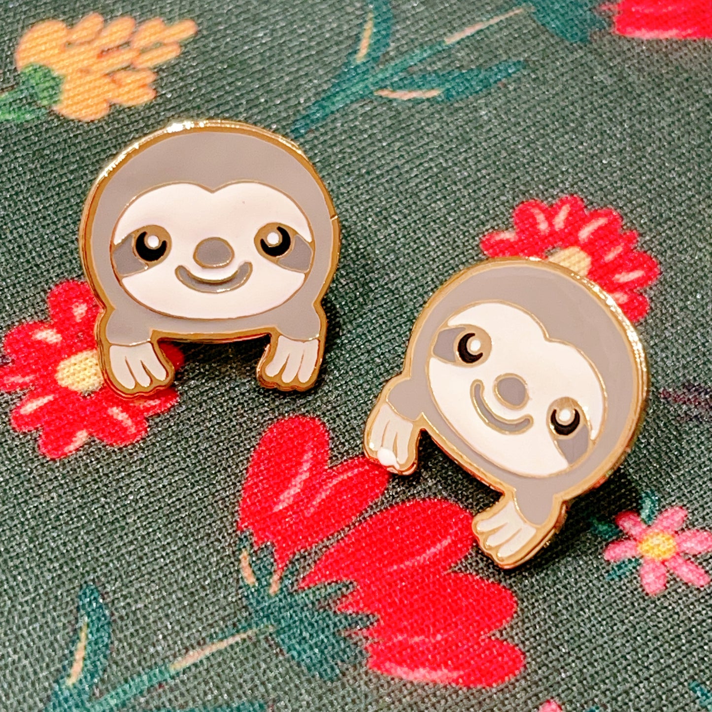 Handmade Cute Animal Sloth Mate Gold Plated Earrings