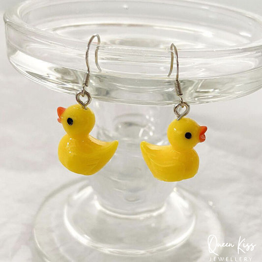 Cute Adorable Little Duck Quack Best Friends Super Light Earrings Gift for Her -- BFF!!