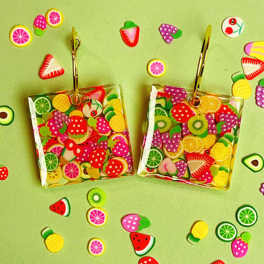 Fruits Party Fruits People Lovely Dating Gathering Party Earrings Gift for Her Him - Fruits Markets