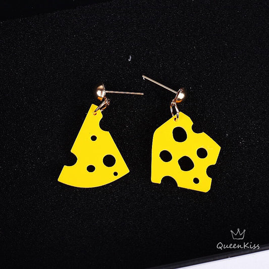 Sale!!! Cute Light Trendy Yellow Cheese Earrings - Eat Me!!