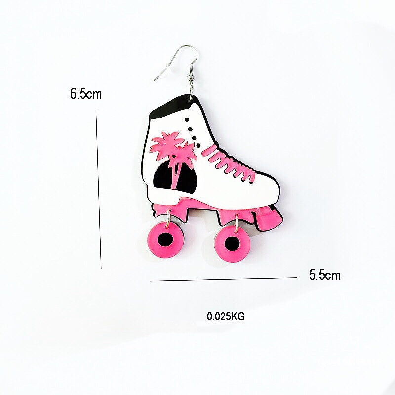 Cute Light Trendy Sexy Pinky Roller Shoes Coconut Party Earrings - Call me Sexy!!