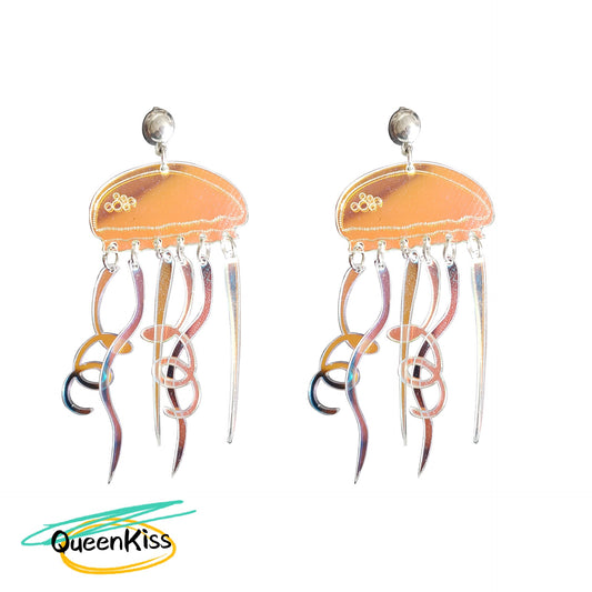 Cute Light Trendy Half Translucent Jellyfish Earrings - Naughty Baby!!