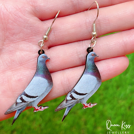 Super Light Acrylic Cute Pigeon Earrings - Love Peace!!