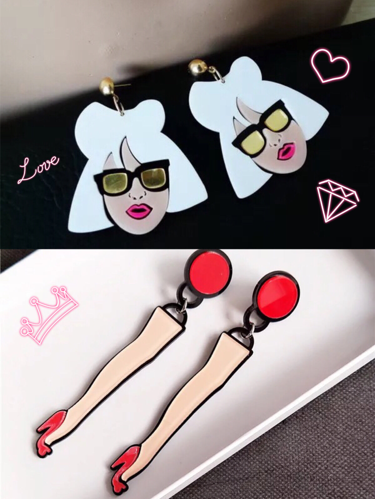 Lady Gaga and her legs acrylic earrings -- Bad Romance!!