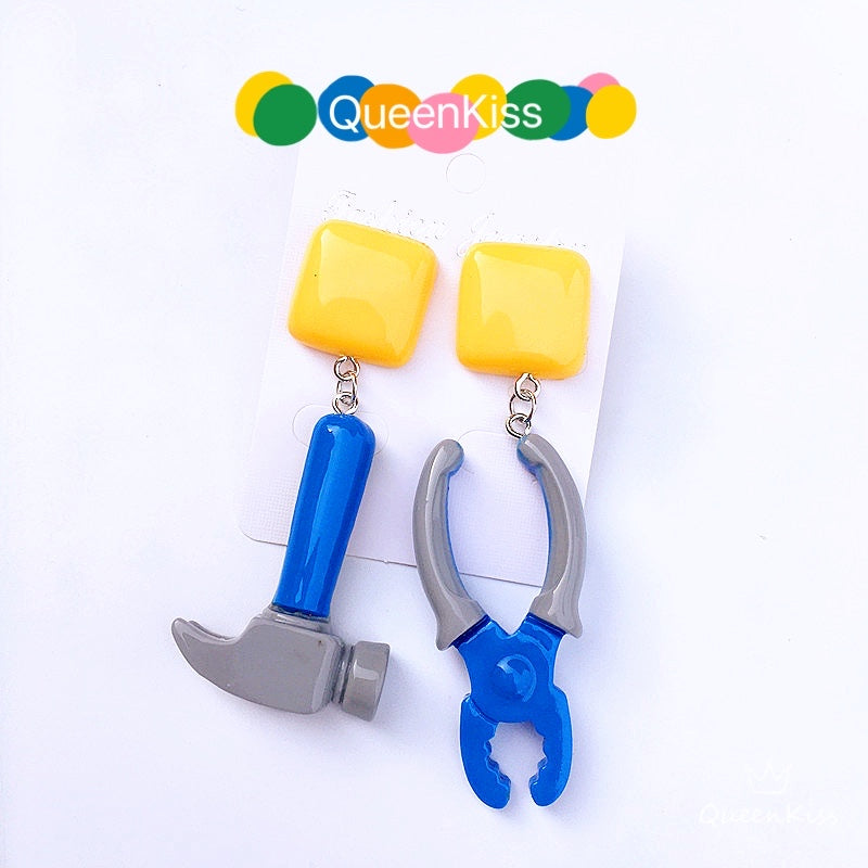 Cute Light Trendy Quirky Hammer and Pliers Earrings - Together We Shall Win!!