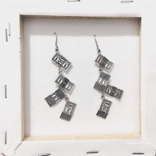 Money Tree Silver Earrings -- Rich Rich!!