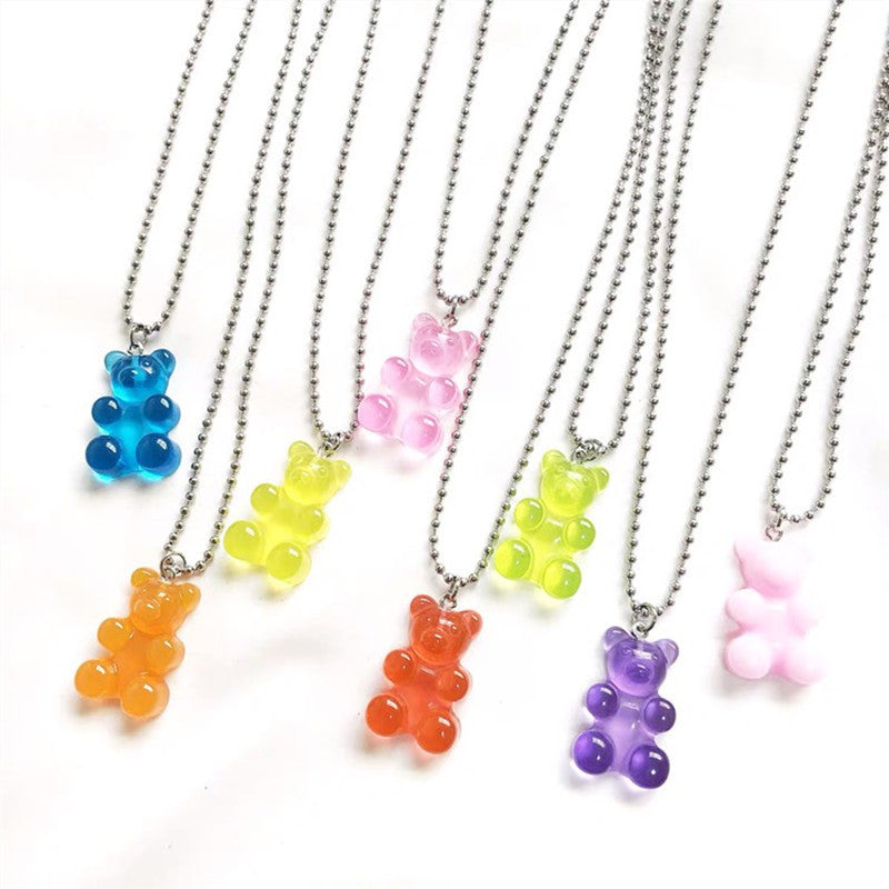 Sale!!! Adorable Absolute Colourful Candy Bear Seven Colors Light Earrings -- Melting in your heart!!