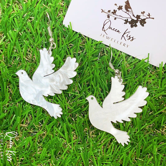 Super Light Acrylic Cute Sea Bird Earrings - Love Peace!!