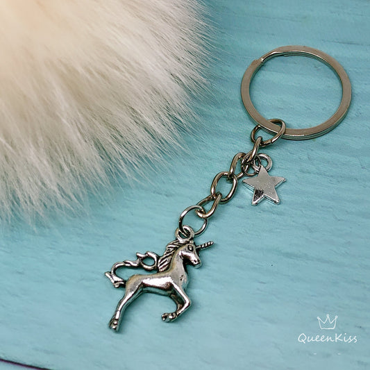 Cute Unicorn and Star Keyring Key Ring Keychain - Prince in the Wonderland!!