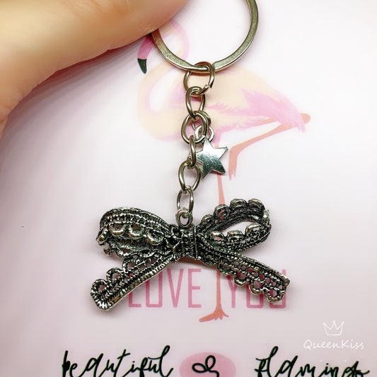 Bowknot and Star Keyring Key Ring Keychain - Lady Bowknot!!