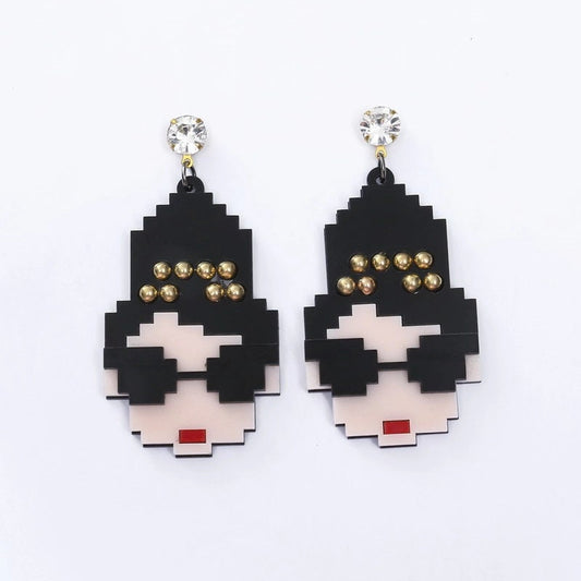 Cute Light Trendy Gorgeous Lady Black and White Party Earrings - Party Sister!!