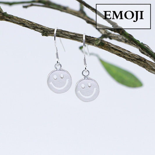 Cute Adorabe Smily Face Silver Earrings -- You are always my sunshine!!!