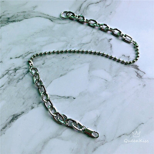 Funky Punk Stainless Steel Cool Silver Necklace -- One and Only!!