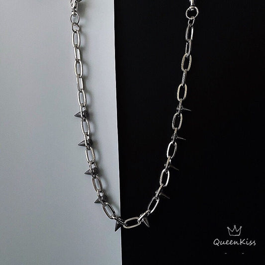 Funky Punk Stainless Steel Cool Circle Chains Silver Necklace Pants Chain -- Don&#39;t Lie to me!!