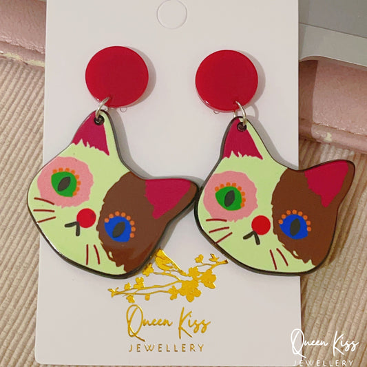 Super Light Acrylic Cute Parrot Red Forest Style Earrings - Paradise!!